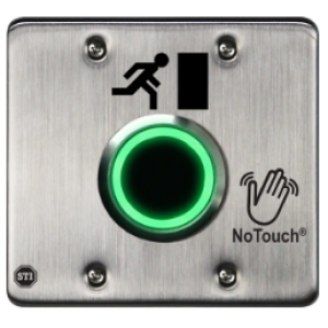 STI NT-SS201-FR No Touch stainless steel type 2 dbl-gang IR switch SORTIE