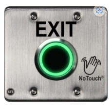 STI NT-SS201-EN No Touch stainless steel type 2 dbl-gang IR switch EXIT
