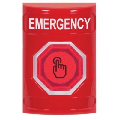STI SS2006EM-EN Stopper Station – Red – Momentary Illumination Button – Emergency Label