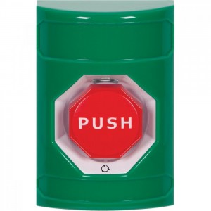 STI SS2109NT-EN Stopper Station – Green – Push & Turn Octagon - Illuminated Button - No Label