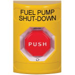 STI SS2209PS-EN Stopper Station Yellow - Push&turn Octag. Illum. Button - Fuel Pump Shut Down Text