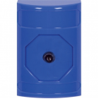 STI SS2400NT-ES Stopper Station Blue- Large Octagon - Push Button (Key to Reset) - No Label