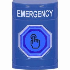 STI SS2406EM-EN S/Station-Blue- Momentary illum button Emergency