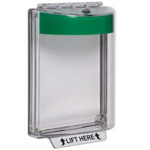 STI STI-13020NG Universal Stopper –Green Shell – With Sounder – Flush – No Label