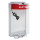 STI STI-13030CR Universal Stopper –Red – With Sounder – Flush – Custom Label -- 12-24VDC 