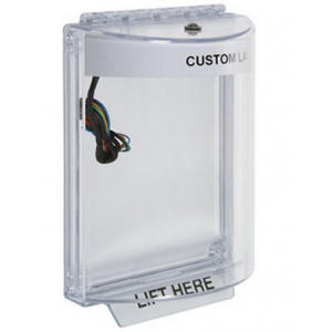 STI STI-13030CW Universal Stopper – White – With Sounder – Flush – Custom Label - 12-24VDC 