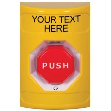 STI SS2209ZA-EN Stopper Station – Yellow – Push and Turn Octagon – Illuminated – Custom Label