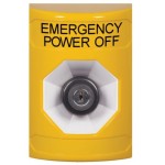 STI SS2203PO-EN Stopper Station – Yellow – Key to Activate – Emergency Power Off Label