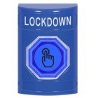 STI SS2406LD-EN Stopper Station – Blue - Momentary Illuminated Button - Lockdown Label
