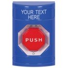 STI SS2409ZA-EN Stopper Station – Blue – Push and Turn Octagon – Illuminated – Custom Label