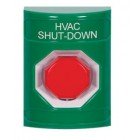 STI SS2102HV-EN Stopper Station – Green – Push Key to Reset – Illuminated – HVAC Shut Down Label