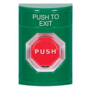 STI SS2108PX-EN S/Station Green- Illuminated Pneumatic Timer PUSH TO EXIT