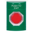 STI SS2105PX-EN Stopper Station – Green – Momentary Illumination – Push to Exit Label