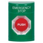 STI SS2101ES-EN Stopper Station – Green – Push and Turn Reset – Emergency Stop Label