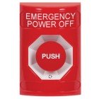STI SS2001PO-EN Stopper Station – Red – Push and Turn Reset – Emergency Power Off Label
