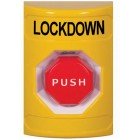 STI SS2202LD-EN Stopper Station – Yellow – Push Key to Reset – Illuminated – Lockdown Label