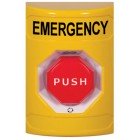 STI SS2201EM-EN Stopper Station – Yellow – Push and Turn Reset – Emergency Label