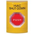 STI SS2202HV-EN Stopper Station – Yellow – Push Key to Reset – Illuminated – HVAC Shut Down Label