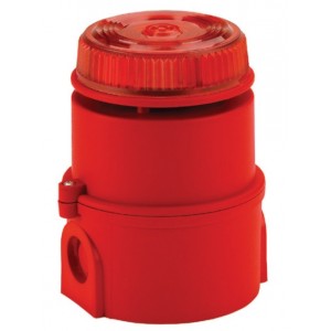 Klaxon Syrex Sounder & Beacon, Hazardous Area (ATEX) Red Lens IP65 (TCA-0029)