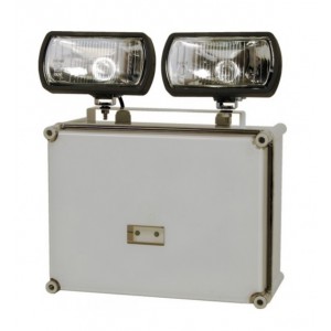 TSW High Output Maintained Weatherproof 2 x 20W Polycarbonate Tungsten Halogen Twin Spot (3 Hour)