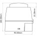 Cranford Controls VTB-32E-DB-WB/AL Spatial Sounder Beacon - White Body - Amber Lens - Deep Base
