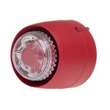 Cranford Controls VTB-32-DB-RB/CL Spatial Sounder Beacon - Red Body - Clear Lens - Deep Base