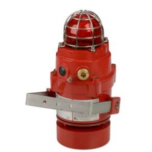 Vimpex Explosion Proof Alarm Radial Sounder and Xenon Beacon (110 dbA / 24 Vdc) in Red