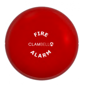 Vimpex CBE6-RS-024-EN ClamBell 24 V 6" Fire Alarm Bell - Shallow Base - Red EN54-3