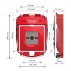 Vimpex SG2-FS-R Smart+Guard 2 Flush Mounting with Sounder - Red