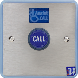 Vox Ignis ViLX-CLP “Assist Call” Call Plate in Brushed Stainless Steel (Single Gang Plate)