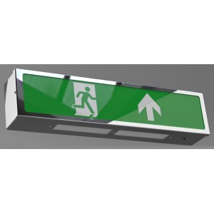 X-ESD LED 3 Hour Maintained Self-Testing Slimline Double Sided Exit Sign
