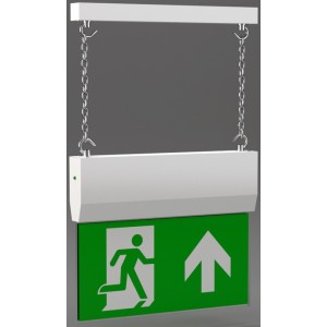 X-MP LED 3 Hour Maintained Hanging Blade Exit Sign
