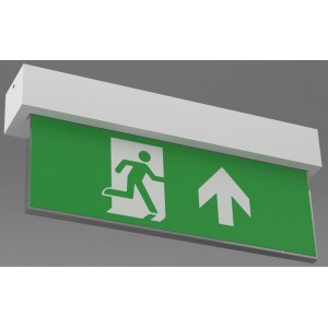 X-MPC LED 230v Mains Ceiling Mounted White Exit Sign