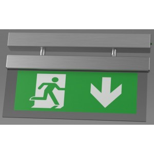X-MPDB LED 3 Hour Maintained Ceiling Mounted Blade Exit Sign