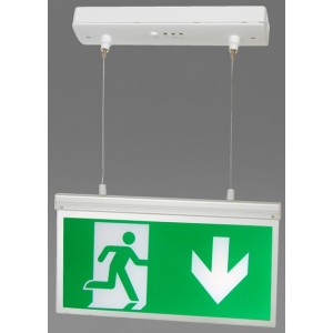X-MPL LED Large 3 Hour Maintained Self-Testing Suspended Exit Sign
