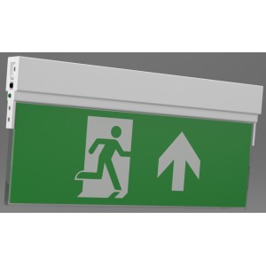 X-MPS LED Small 3 Hour Maintained Surface Mounted Blade Exit Sign