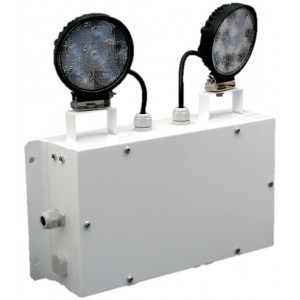 X-TSWS LED 3 Hour Maintained Weatherproof Steel Twinspot