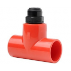 Vesda Xtralis Red T-Piece Capillary Connector (25mm/10mm)