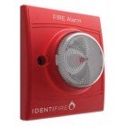 Vimpex 10-1110RFW-S Identifire Flush Tritone Sounder VID Red Body Clear Lens