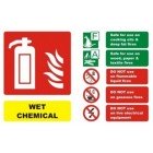 Fire Extinguisher Wet Chemical ID Sign (150mm x 100mm)