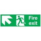 Up Left Fire Exit Sign (450mm x 150mm) Photoluminescent