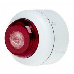 Cranford Controls VXB-1EVAD Ceiling Mounted VAD LED Beacon Deep Base White Body Red Flash