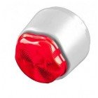 Hochiki BANSHEEEXCELLITE WHITE/RED Conventional Wall Sounder/Beacon (White Case, Red Lens)