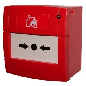 Hochiki Conventional Call Point with LED and red back box (CCP-E(LED))
