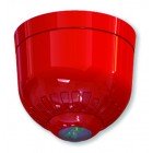 Klaxon ESB-5008 Sonos Pulse Ceiling VAD Beacon with Shallow Base - Red Body and White Flash