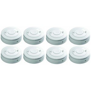 Aico Ei166e Rechargeable Optical Smoke Alarm Evolution Series (Pack of 8)