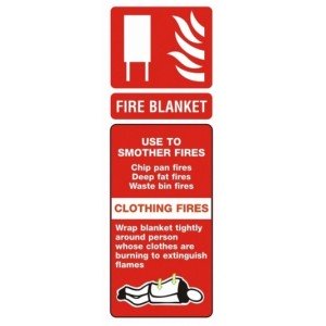 Fire Blanket ID Sign (75mm x 200mm) Photoluminescent