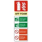 Fire Extinguisher Foam ID Sign (75mm x 200mm) Photoluminescent