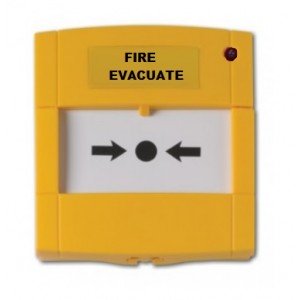 Minerva 514.001.114 MX Conventional MCP270 Callpoint with "Fire Evacuate" Marking