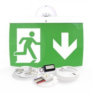 Hochiki Firescape 40m Maintained Exit Sign Kit with Down Arrow (NFW-SDT/EL40D)